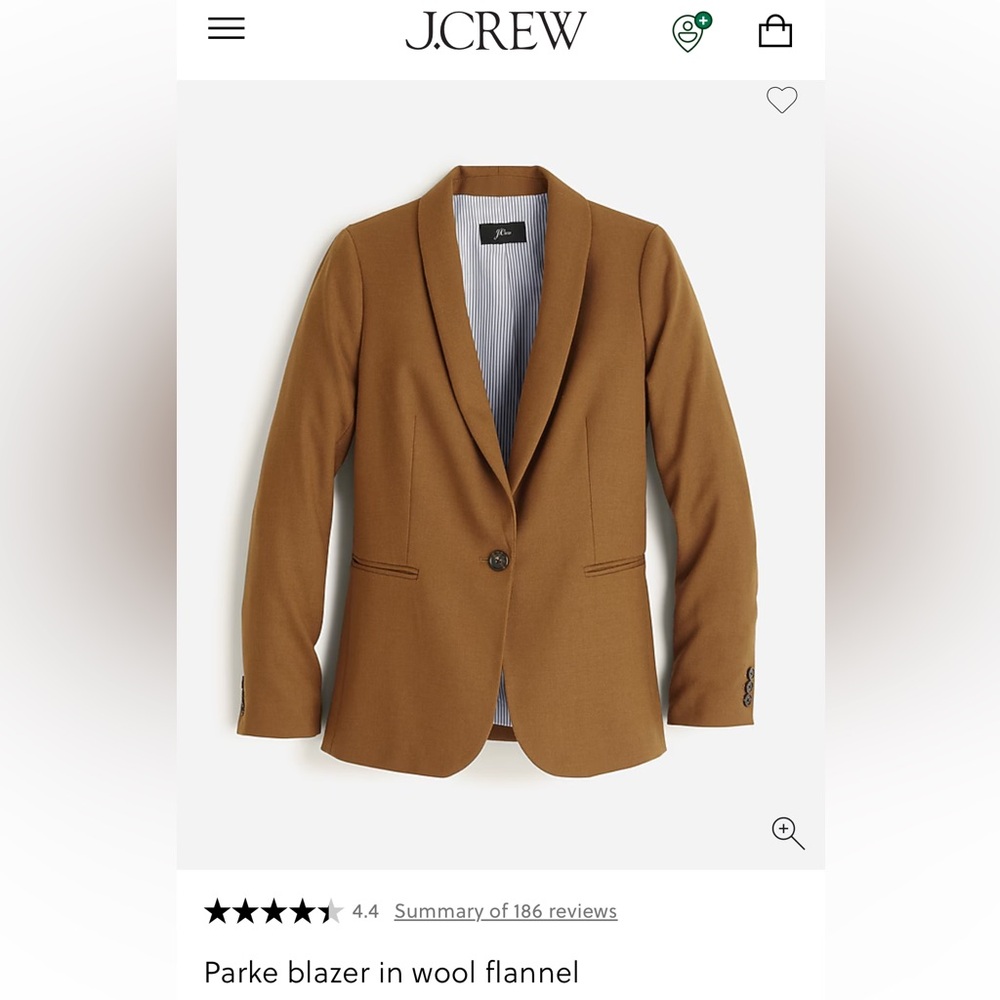 J. Crew Camel Parke Blazer